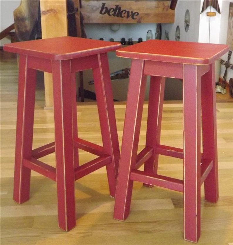 Reclaimed Wood Distressed Bar Stool Counter Image 0