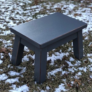 Black step stool wood deals