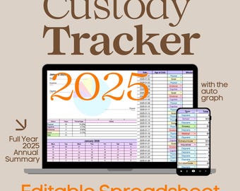 Custody Tracker 2025 – Structured Co-Parenting Log & Planner