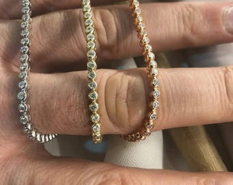 3 Mm 7 Inch Türkis Tennisarmband Echt 925 Sterling Silber - Schweiz