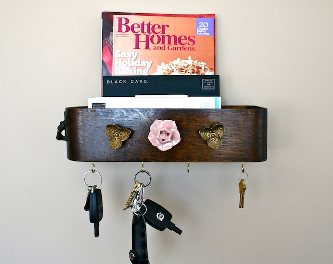 Mail Sorter/key Rack Ram's Head Pink and Gold Etsy