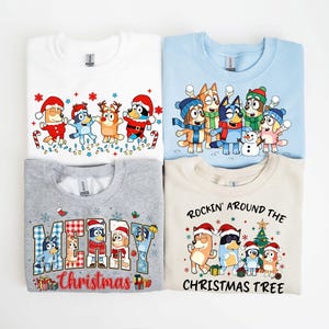 Bluey Christmas PNG, Bluey Family Png, Decal Files, Vinyl Stickers, Car Image, Bluey Dad PNG, Bluey Mom Png, Bluey Friends, Bluey Bingo Png