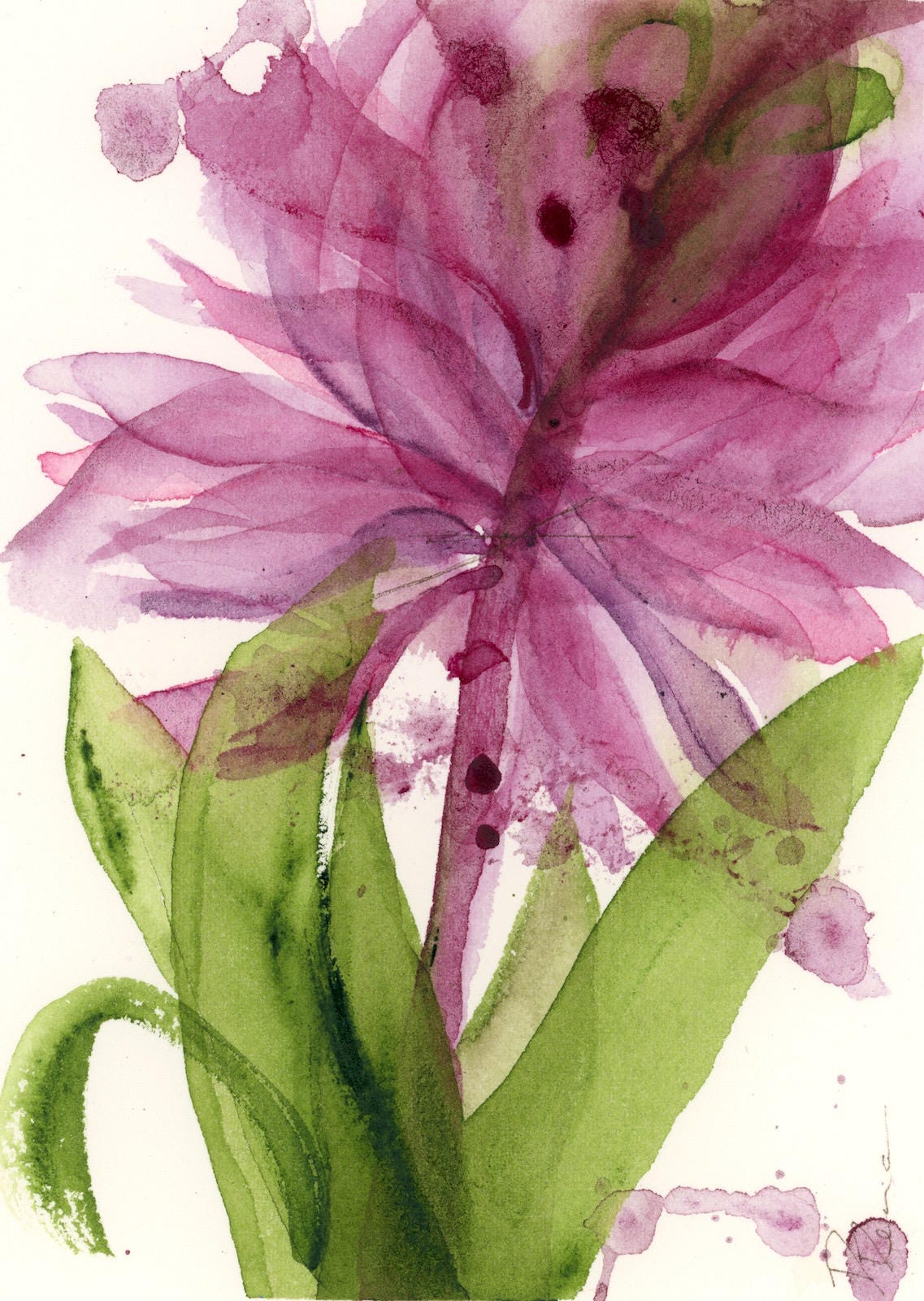 Modern Botanical Art Print Floral Art Print 12 x 16 Flower Etsy