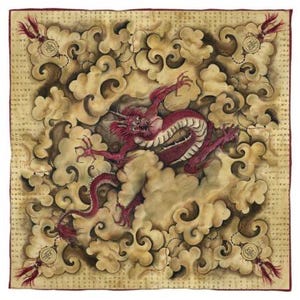 The ‘Red Dragon’ Silk Satin Scarf