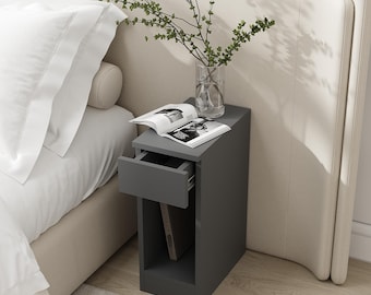 Minimalist Nightstand with Drawer – Compact Bedside Table