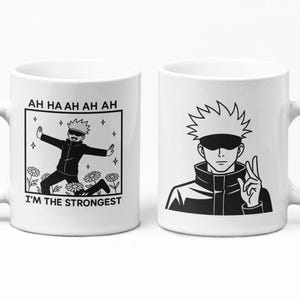 Gojo Satoru Anime Mug: Jujutsu Kaisen Ceramic Coffee Cup, 11oz