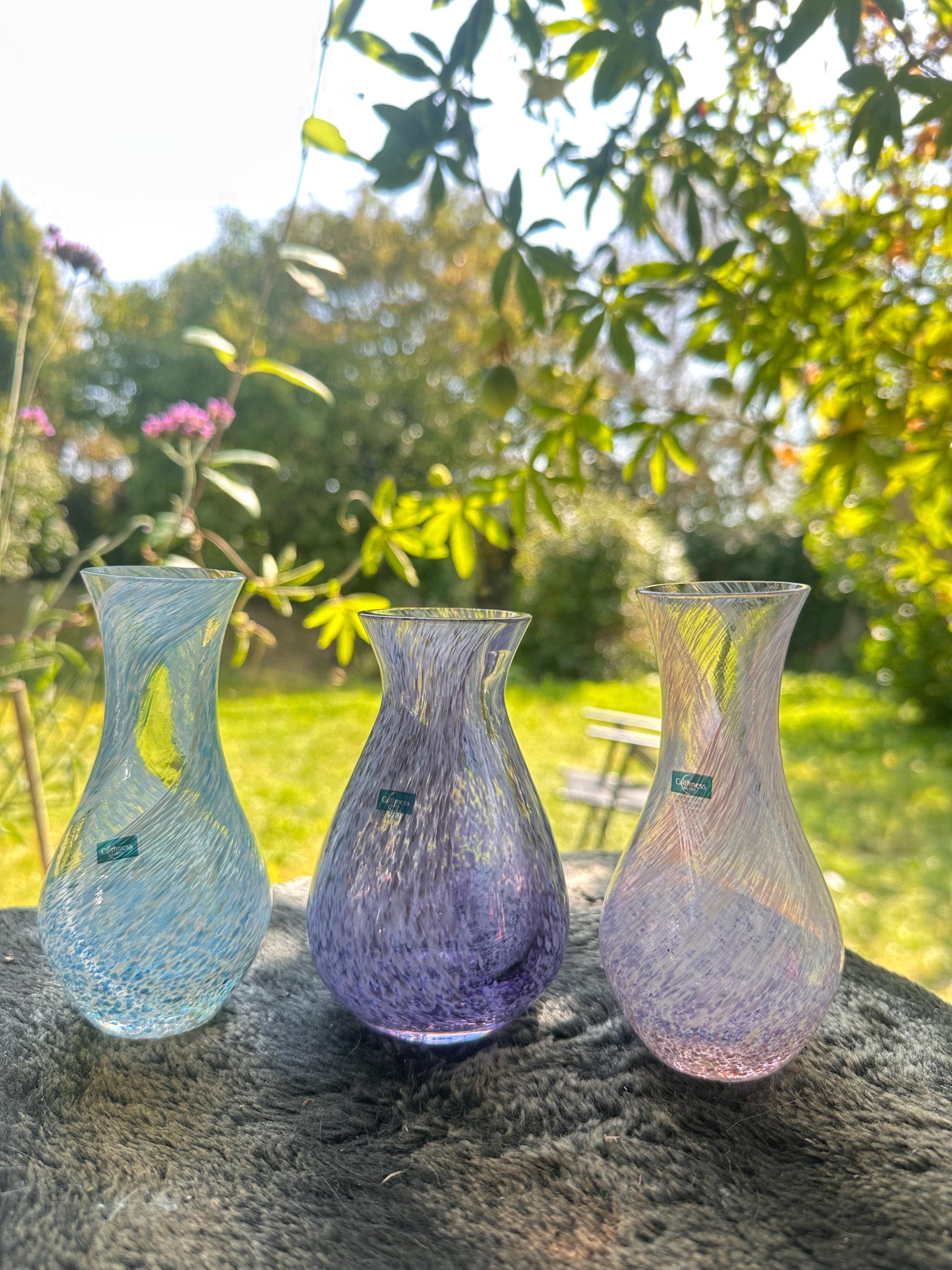 インテリア小物 英国【Caithness】summer meadow ガラス 花瓶 限定品