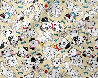 Motif sans couture d'un adorable chiot dalmatien | Papier numérique chien de dessin animé | Fond imprimé chien tacheté | Tissu pour amoureux des animaux, scrapbooking