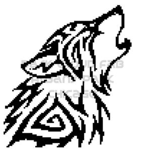 Pixel Wolf Decal