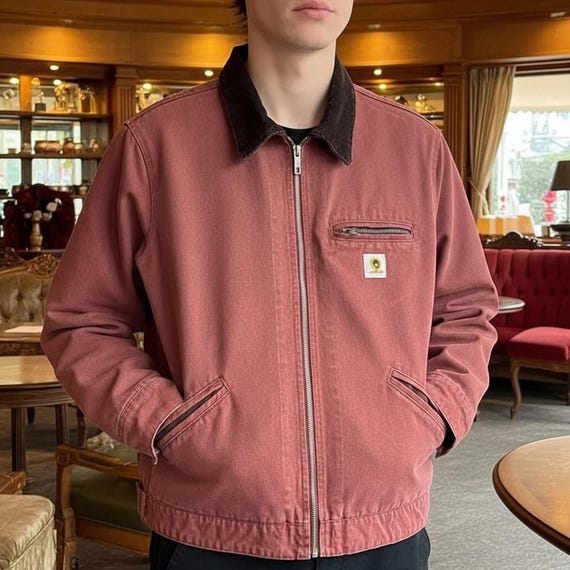 Vintage Carhartt J97 MOS Jacket | Salmon Red Detroit Workwear - Etsy