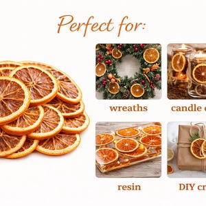 Dried Orange Slices for Crafts, Dehydrated Citrus Wheels for Wreath Making, Candle Supplies, Holiday Garland Material, Bulk Christmas Decor