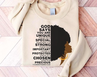 Afro Silhouette Empowerment Sweatshirt: Inspirational Graphic Tee