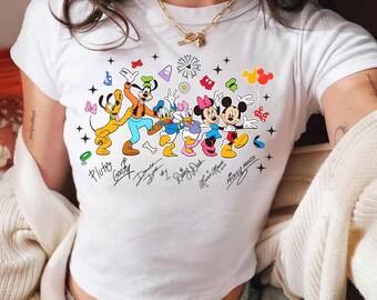 Disneyland Baby Tee Crop Top, Disneyworld Trip Shirt, Mickey and Friends Croptop, WDW Disneyland Baby Tee, Fantasia Baby Tee