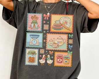 Comfort Colors® Cottagecore Shirt, Goose Shirt, Gardening Shirt, Summer Spring Shirt, Gift for Her, Strawberry Duck Graphic Tee