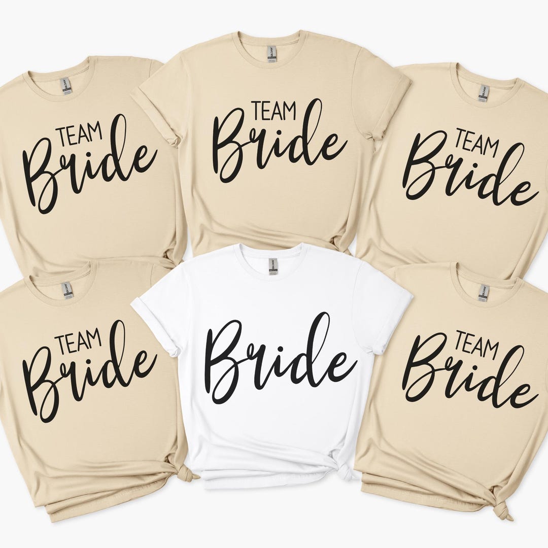 Team Bride Shirts, Bride Shirt, Bachelorette Party Shirts, Bridesmaid ...