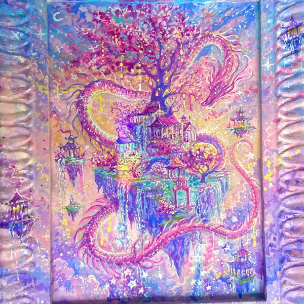Wish Dragon Blossom Island - print