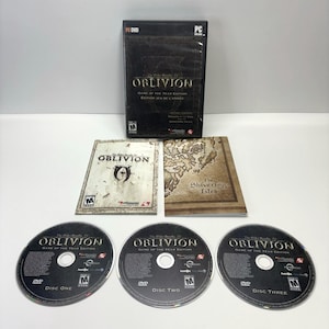 Elder Scrolls IV: Oblivion Game of the Year Edition (PC, 2007) CIB Map & Manual