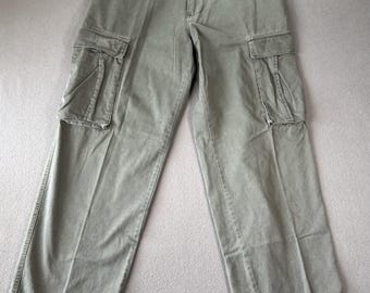 VINTAGE Bugle Boy Pants Men’s 36 Green Baggy Cargo Skater Grunge Y2K Relaxed 90s