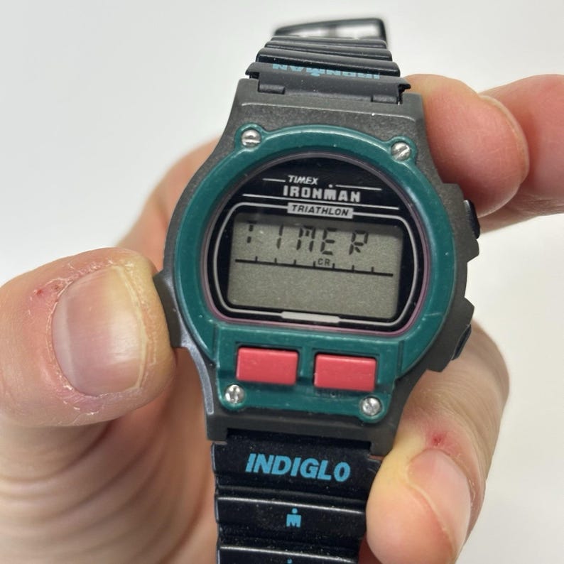 VTG Men's Timex Ironman Triathlon Watch Indiglo WR 100m New Battery Works Great image 9