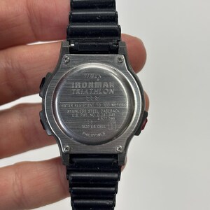 VTG Men's Timex Ironman Triathlon Watch Indiglo WR 100m New Battery Works Great image 6