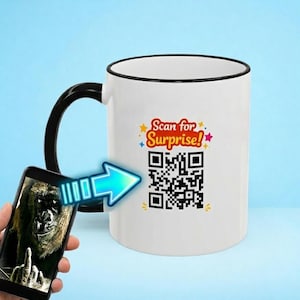 QR-Code-Kaffeetasse: Gorilla Reveal - Interaktive Lustige Bürotasse