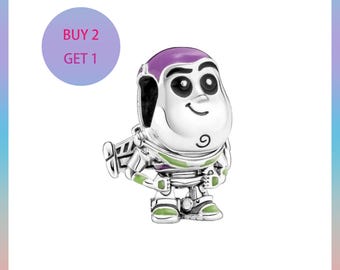 Toy Story Buzz Lightyear Charm,Charms for bracelet,Silver Charm,Pandora Charm