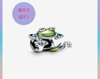 Climbing Frog Charm Authentic Genuine S925 Sterling Silver Charms