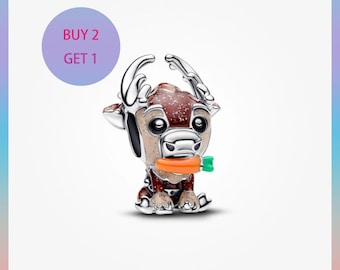 Charm de Sven Frozen, Charms para pulsera, Charm de plata, Charm de Pandora