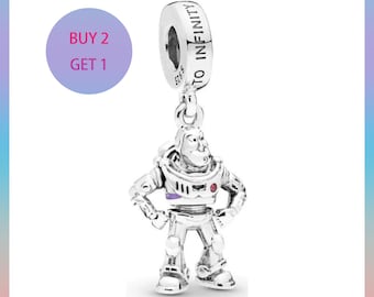 Toy Story Buzz Lightyear Dangle Charm,Charms for bracelet,Silver Charm,Pandora Charm