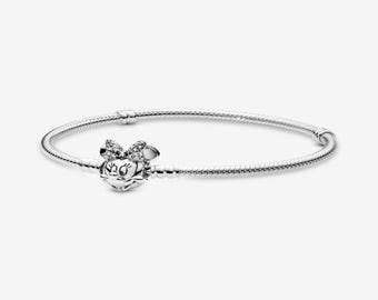 Glinsterende Minnie Portrait-armband, 925 sterlingzilver