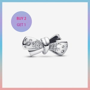 PANDORA チャーム Oversized Sparkling Bow リボン Sparkling Knot