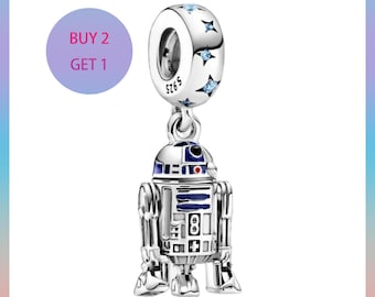 Star Wars R2-D2 Dangle Charm,Charms for bracelet,Silver Charm,Pandora Charm