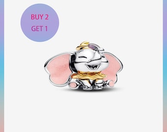 Sterling Silver Dumbo Charm, Pandora Bracelet Charm