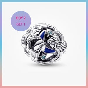 Aladdin, Princess Jasmine & Genie Glow-in-the-dark Charm,Charms for bracelet,Silver Charm,Pandora Charm