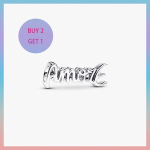Amore Script Charm, Berlocker till armband, Silverberlock, Pandora Berlock