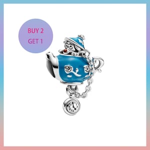 Alice i Underlandet Tekanna Berlock, Sterlingsilver, Berlock till armband