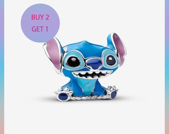 Stitch Charm,Charms for bracelet,Silver Charm,Pandora Charm