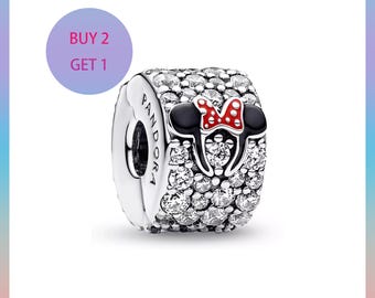 Musse och Mimmi Pigg Klipp Berlock, Berlocker till armband, Silverberlock, Pandora Berlock