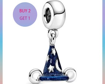 Micky Maus Zauberhut Anhänger, 925 Sterling Silber