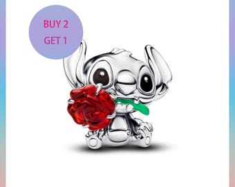 Charm de cristal de Murano con puntada, Charms para pulsera, Charm de plata, Charm Pandora