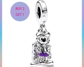 Mickey Mouse 100th Anniversary Dangle Charm, 925 Sterling Silver