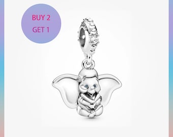 Dumbo Dangle Charm,Charms for bracelet,Silver Charm,Pandora Charm