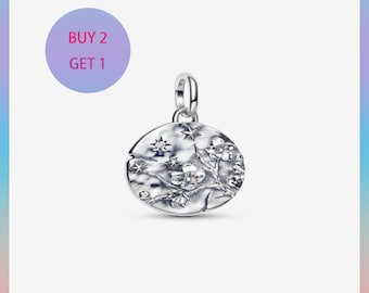Kirschblüten Charm, Charms für Armband, Silver Charm, Charm von Pandora