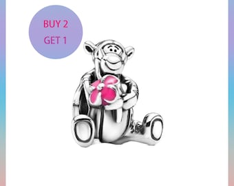 Winnie the Pooh Tigger Charm,Charms for bracelet,Silver Charm,Pandora Charm