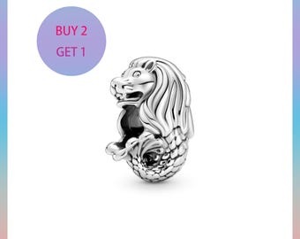 Pandora Singapore Merlion Dangle Charm Pendant Travel Gift S925