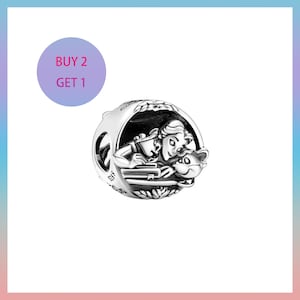 Beauty and the Beast Belle Charm, 925 Sterling Silver,Charm for bracelet