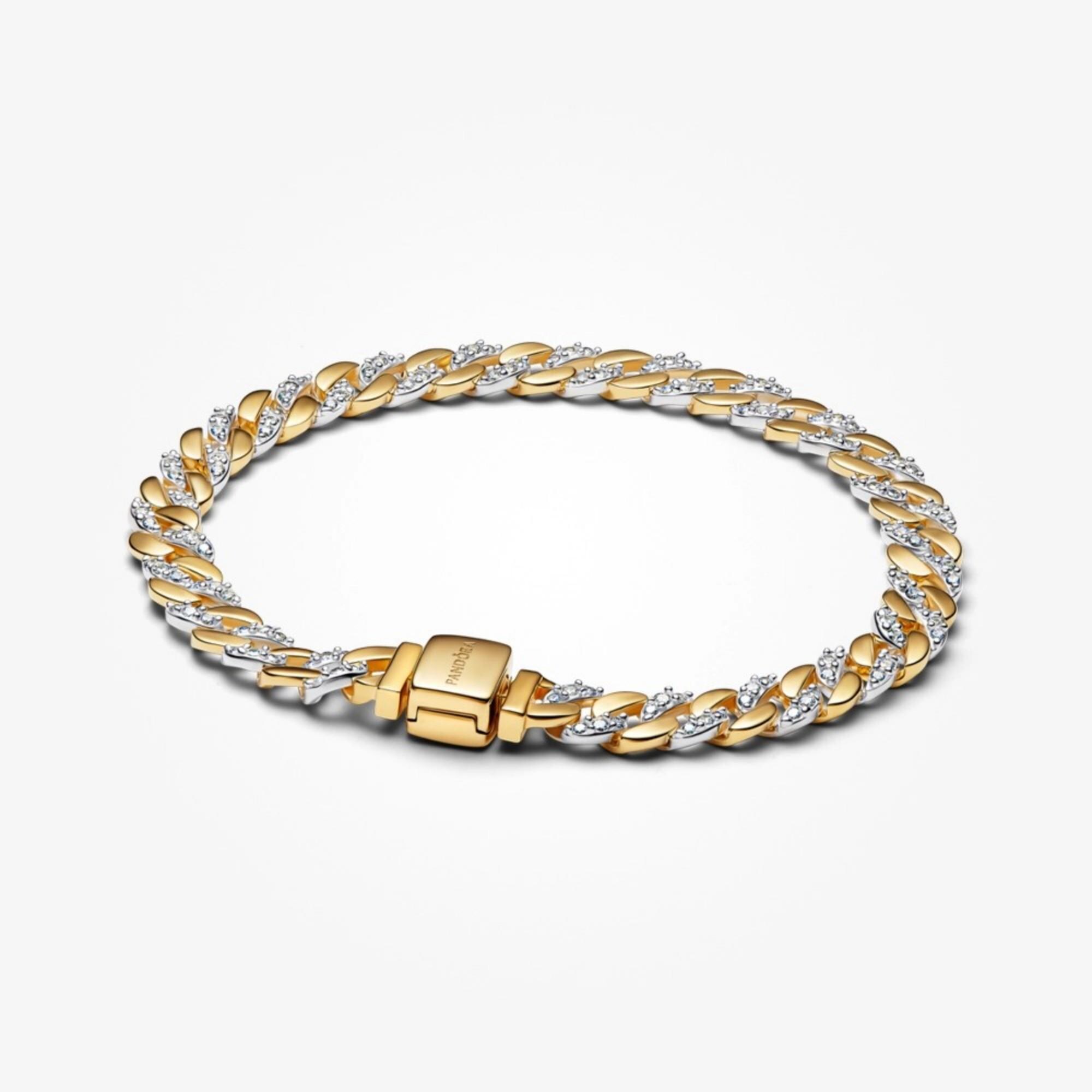 Trendsmax Gold Plated Stainless Steel Heart Charm Bracelet – 8 Inch, 5mm Cable Chain