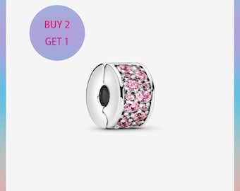 Authentic Pandora Charm Sparkling Infinity Heart Dangle plus