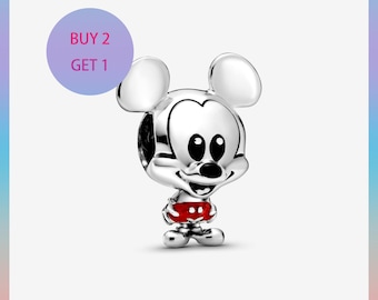 Mickey Mouse 925 Sterling Silver Charm, Red Trousers Pandora Charm