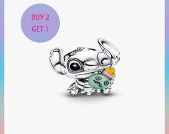 Charm de Stitch & Scrump, Charms para pulsera, Charm de plata, Charm Pandora
